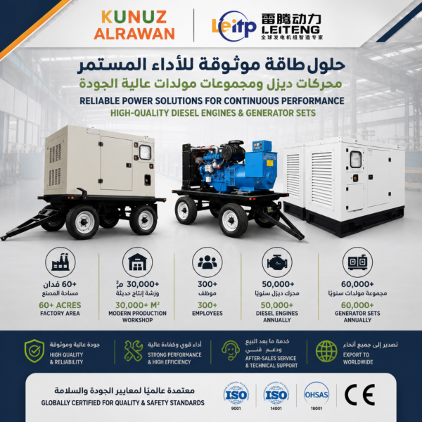 Leiteng Industrial Power Generator Series سلسلة مولدات لايتنج الصناعية للطاقة